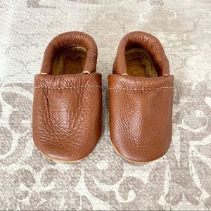 Starry Knight Design baby boy moccasins brown